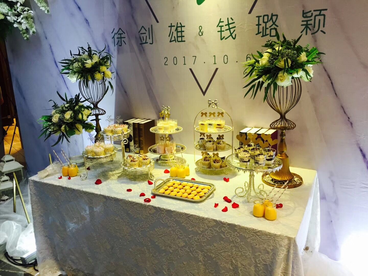 婚礼甜品台生日摆台公司年会冷餐会南京配送